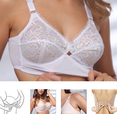 CAPRI SHOPS - Wedding bra with detachable straps Sizes